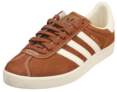 adidas Gazelle 85 - Scarpe da ginnastica da uomo, colore: Marrone/Bianco, Marrone e bianco., 44 2/3 EU