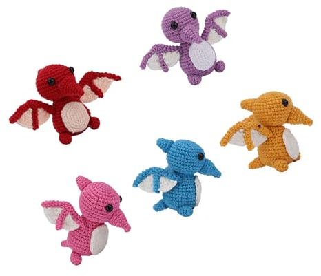 Maouira Anfänger Häkelsets DIY Häkel Drachen Sets Einschließlich Häkelnadel Garnnadel Kunststoffaugen Strickmarkierer Wartung