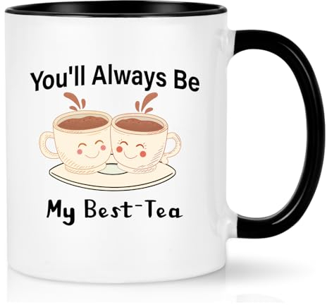 Joymaking Best Tea Mug for Friend, Sister, Mum Friendship Mug Gift for Best Friend Birthday Gifts - You'll Always Be My Best-Tea Coffee Mug, Black