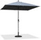 PURPLE LEAF Parasol de Jardin Exterieur Inclinable 250 x 250 cm, Parasol Droit Carré avec Manivelle Mât Central en Aluminium Toile Protection UV pour Balcon Terrasse Patio, Gris clair