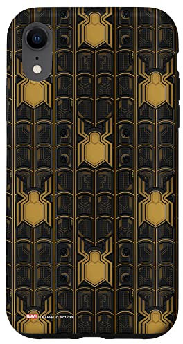 iPhone XR Marvel Spider-Man: No Way Home Gold Spider Pattern Case
