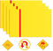 4 carteles acrílicos amarillos de 20 x 30 cm para grabado láser, placas de plástico personalizadas a medida para el hogar, oficina, tienda, panel amarillo con grabado en rojo