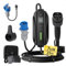 dé Ladekabel Typ 2 CEE Stecker 7,4kW [1-phasig|25m|6-32A] mit Einstellbarer Ladeleistung, EV-Ladegerät und Mobile Ladestation/Wallbox für ID.3, ID.4, ID.5, Model Y / 3, e-up, e-tron, Zoe und andere EV