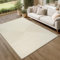 the carpet Parma Teppich Wohnzimmer, Schlafzimmer, Outdoor geeignet, waschbar, moderner Kurzflor mit Hoch-Tief-Effekt, angenehm weich, Creme, 133 x 190 cm