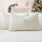 Sungeek 2er Set Kordsamt Kissenbezüge, Dekorativ Zierkissenbezüge Weich Kissenbezug Dekokissen Sofakissen Boho Deko Bezug Kissenhülle für Sofa Schlafzimmer Wohnzimmer (Creme Weiß, 30x50 cm)