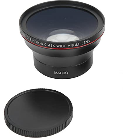 Yctze Obiettivo Grandangolare Macro da 58 Mm 0,43X in Lega di Alluminio con Obiettivo Macro per Fotografia di Paesaggio