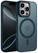 KPPIT for iPhone 16 Pro Max case Compatible with MagSafe 6.9 inch,Magnetic Case for iPhone 16 Pro Max Phone case Slim Translucent Matte Back Cover-Royal Blue
