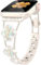 Bling Armband kompatibel mit Apple Watch 38mm 40mm 41mm 42mm 44mm 45mm 46mm Serie SE 10 9 8 7 6 5 4 3 2 1, Damen Funkeln Diamant Armband, süße glückliche Klee Ander iwatch