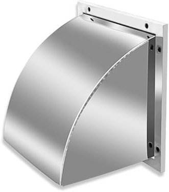 HZEPDVT 304 Edelstahl, quadratisch, Küche, Restaurant, Dunstabzugshaube, Ablufthaube, 1 Stück, Außenkanal, große Ablufthaube ohne Bildschirm(250mm)