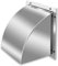 HZEPDVT Campana extractora Cuadrada de Acero Inoxidable 304 for Cocina, Restaurante, Campana extractora, 1 Pieza, conducto Exterior, Campana extractora Grande sin Pantalla(250mm)