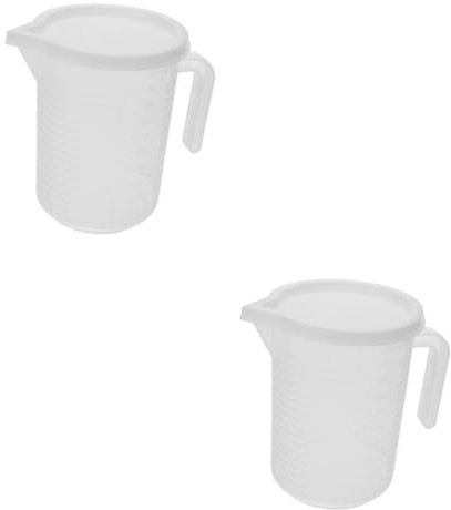 Cabilock 2 Piezas Taza Medidora Verter Taza De Medir Jarra Graduada Para Mezclar Recipiente Medidor Vaso De Precipitados Graduado Jarras De Té Helado El Plastico Reutilizable