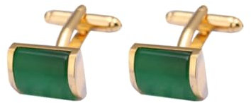 COLLBATH 2 Stück Grüner Opal Manschettenknöpfe Für Herren Kreatives Hemdärmel-ornament Passend Für Ärmeldekoration