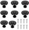 Hsrag 8 Pcs Black Vintage Cabinet Knobs, Oil Rubbed Bronze Drawer Knobs for Chest of Drawers, 30mm Retro Bronze Drawer Pull Handle