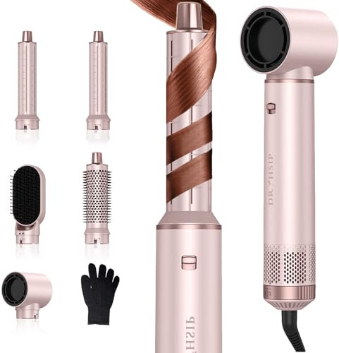 5 in 1 Air Styler, Multi Ionic Hair Dryer Brush Set, 800W Auto Wrap Air Hair Styler Without Heat Damage, Curl, Volumize and Straighten
