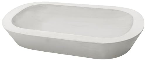 Juego de cuencos de madera para hacer velas, ovalados, revestimiento blanco vintage, ideal para proyectos de decoración del hogar