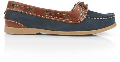 Catesby England Women's Pixie Leather Boat Shoes Navy