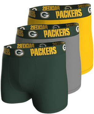 NFL Herren 3pk Boxers Packers Underwear (3er Pack)