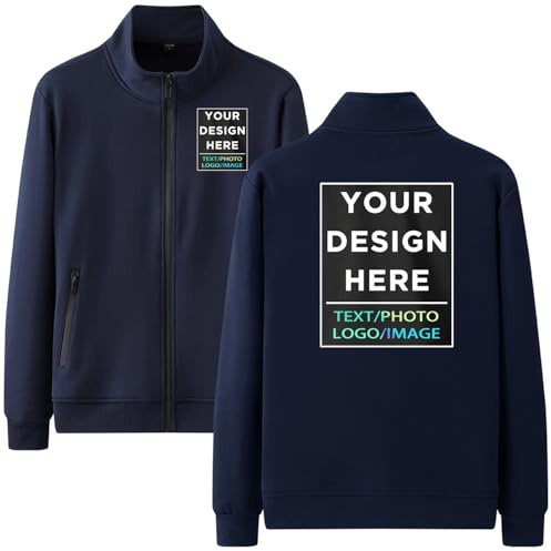 UKBUYQC Giacca in pile da donna personalizzata Design Your Own Logo Name Personalizzato Full Zip Felpa Infermiera Cappotto
