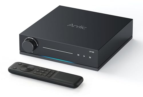 Arylic LP100 Music Streamer, Wireless Bluetooth 5.4 & WiFi Audio Preamp with AirPlay 2, Google Cast, Spotify/Tidal/Qobuz Connect, Auracast, HDMI eARC, Optical/Analog Inputs, 192kHz/24bit Hi-Res