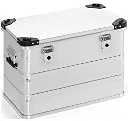 Aluminiumbox L582xB385xH410mm 76l m.Klappverschlus s u.Stapelecken