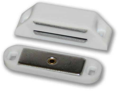Heavy Duty White Magnetic Catch Large- Holds Up to 8kg (Pack of 1)