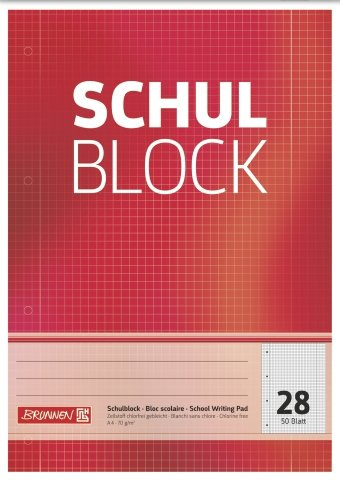10X BRUNNEN Schulblock A4 Lin28 50Bl