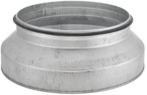 Manguito de reducción, conducto en espiral, DN 80, 100, 125, 150, 160, 180, 200, 250 mm, de racor con junta de doble labio, Plateado