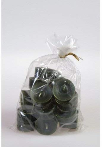 20 original Dänische Teelichter ohne Duft im Acryl-Cup farbig durchgefärbt tannen grün