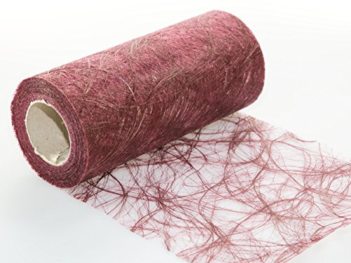 Sizoweb 20cm breit 5m oder 20m lang Tischläufer Tischband in unterschiedlichen Farben zur Dekoration wie Grillen, Sommer, Ostern, Weihnachten oder Hochzeiten manuell abgelängt durch Protinam (5m, bordeaux 3580)