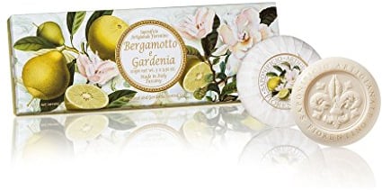 Saponificio Artigianale Fiorentino, Pflanzenseife duftend mit Bergamotte und Gardenie 3 x 100 Gramm