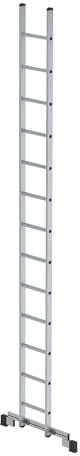 MUNK | Anlegeleiter mit Sprossen | Breite 350 mm | Holm 58 x 25 mm | 13 Sprossen | mit Traverse