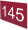 DECOHO - Numéro boîte aux Lettres Personnalisable - Plaque Plastique résistante Bordeaux Chiffres Blancs - Format Rectangle 100x70 mm adh - Bordeaux