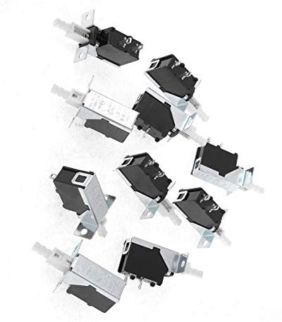 Aexit Lot de 10 kdc-a10–10B AC 250 V 10 A SPST bouton poussoir Interrupteur d'alimentation 137S878