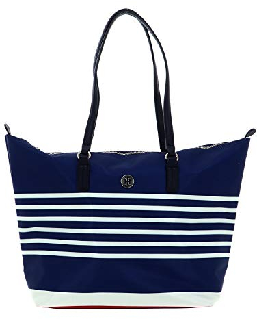 Tommy Hilfiger Damen Poppy Tote Stripes Tote Blau (Bretton Stripes)