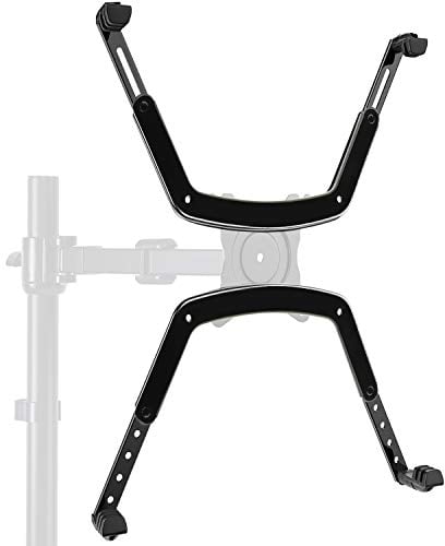 HUANUO Non-VESA Monitor Arm Mount Kit für 17-27 Zoll LED/LCD/OLED Bildschirme ohne VESA Löcher,Konvertiert zu Monitor Halterung mit 75mm VESA Platte,Included All Installation Accessories