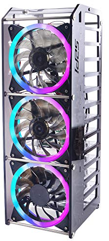 GeeekPi Raspberry Pi Cluster Custodia, Raspberry Pi Rack Custodia Impilabile Custodia con Ventola 120mm RGB LED 5V per Raspberry Pi 4B / 3B + / 3B / 2B / B + e Jetson Nano (12 strati)