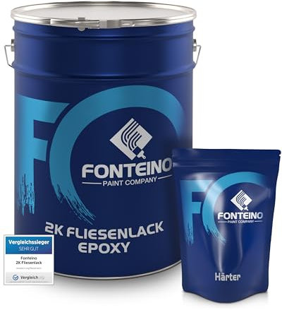 Fonteino Peinture carrelage époxy pour sol et mur Satin - Bleu outremer 2,5KG