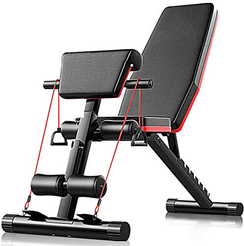 Hantelbank Klappbare Verstellbar TrainingsBank Set Fitness Schrgbank Last Bis Zu 100 Kg, Multifunktionale Fitnessbank Für Ganzkörpertraining