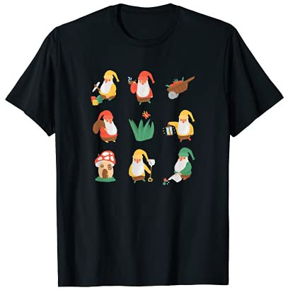 Gnome Nains Jardin Champignon Cottage Vintage Cottagecore T-Shirt