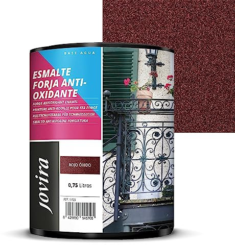 JOVIRA PINTURAS PEINTURE ANTI-ROUILLE FER FORGÉ Protection et décoration sur fer. (750 ml, Rouge Oxyde)