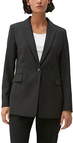 s.Oliver BLACK LABEL Damen 150.10.108.15.152.2103528 Blazer, Schwarz (Schwarz 9999), 40 EU