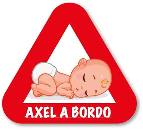 Personalisierte Baby-Aufkleber (Axel)