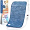 Electric Heating Pad for Back Neck Shoulders, Heat Pad with Auto Shut Off in 90 min, 10 Heat Level Settings, Fast Heated Pad 100% Soft Comfortable Polyester, Machine Washable 12x24 (30x60cm) Blue