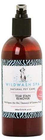 WildWash Tear Stain Remover For Dogs 300ml - Gentle Effective Cleansing Agent - Chamomile and Gardenia Florida Naturally Lighten Stain and Prevent Build Up - Sulphate, Paraben-Free for Sensitive Skin