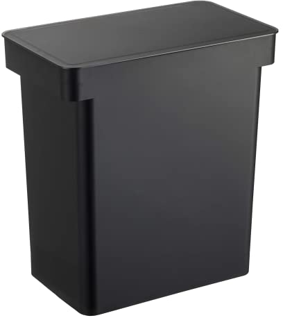 YAMAZAKI 5618 TOWER Futterbehälter für Haustiere (12 kg), schwarz, Polypropylen/ABS-Harz/POM Harz/Silikon, minimalistisch, 41 x 24 x 42.5 cm