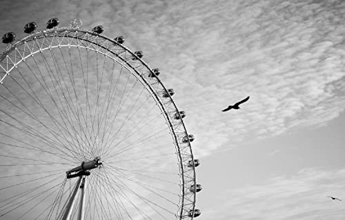 LHJOYSP 1000 piece jigsaw puzzle City Sky London Ferris Wheel London Eye Fly 75x50cm