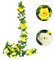 JUSTOYOU Künstliche Rosengirlande, 2 Stück, 2 m, zweifarbig, zum Aufhängen, Seidenblumen, künstliche Blumen für den Innen- und Außenbereich, Hochzeit, Wand, Badzimmer, Dekoration (gelb, 12 Köpfe)