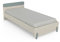 habeig Kinderbett Jugendbett 90X190/200 in Blau-grün/Eiche und skandinavischen Stil Bett Schlafzimmer Kindermöbel Kinderbetten für Jungen Mädchen