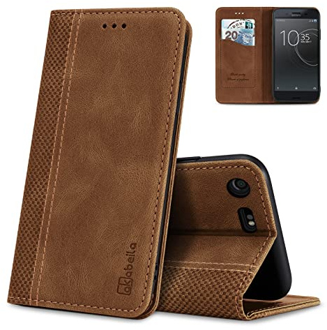 AKABEILA Hülle für Sony Xperia XZ Premium Handyhülle PU Leder Flip Case Ständer Brieftasche Schutzhülle Klapphülle Tasche mit Kartenfach Standfunktion Magnetisch