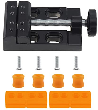 ChgImposs Mini Bench Vise Clamp, 57mm Adjustable Mini Jaw Bench Clamp Drill Press Woodworking Fixed Table Vise Multifunction Machine Tools Accessories